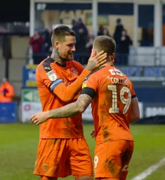 Sonny Bradley and James Collins have a moment to celebrate