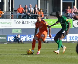 George Moncur on the ball