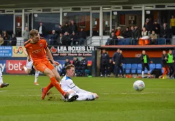 Jack Stacey takes a shot on