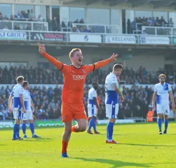 Luke Berry celebrates