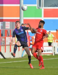 Jack Stacey with eyes on the ball
