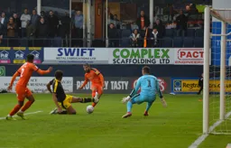 Elliot Lee scores the second goal