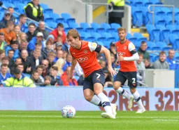 Callum McManaman about to drive with the ball through midfield
