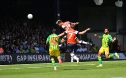 Harry Cornick puts the Town ahead with a bullet header