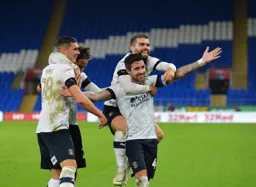 Alan Sheehan takes the plaudits after a fine free kick making it 2-0