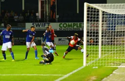 Kazenga LuaLua trying to steal a few yards, but is quite offside