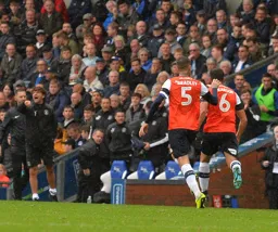 A pat on the back for the goalscorer Matty Pearson who puts the Town 2-1 ahead