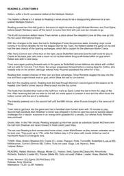 Match Report: Reading vs Luton Town FC (9th Nov 2019)