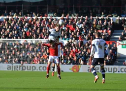 Glen Rea rises the highest to beat out Tiago Silva to the ball