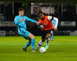 Pelly skips away from a Max Bird challenge