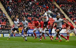Cameron Carter-Vickers, Matty Pearson, James Collins and Dan Potts are getting ready to attack a set piece
