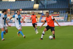 Martin Cranie quite advanced up the field looking for an opening to send in a cross