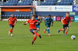 James Collins scores the first goal from the penalty spot