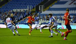 George Moncur takes a shot at goal