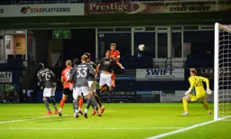 Tom Lockyer goes close with this header