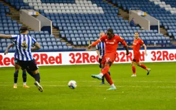 Pelly-Ruddock Mpanzu scores the only goal of the game