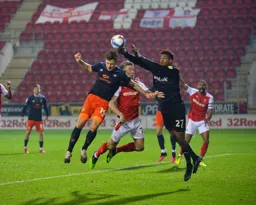 Jamal Blackman takes the ball from James Collins head