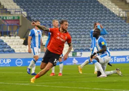 George Moncur wheels away after giving the Town the lead.