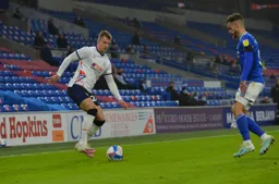 James Bree prepares to take on a defender