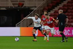 Harry Cornick looks to make a forward move