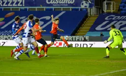 James Collins just fails to make a clean contact