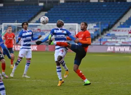 Brendan Galloway goes in with a high boot