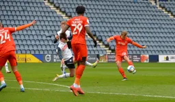 Kiernan Dewsbury-Hall hits a shot on the volley