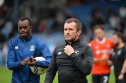 Nathan Jones leaving the pitch at full time, after a tough match