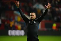 Nathan Jones thanks the travelling fans