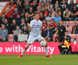 Reece Burke assessing his passing options