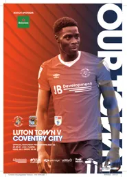 Programme: Luton Town FC vs Coventry City (29th Sep 2021)