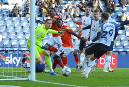 The ball has dropped in the box, there is no one at the back post