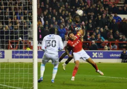 A chance for Fred Onyedinma at the back post