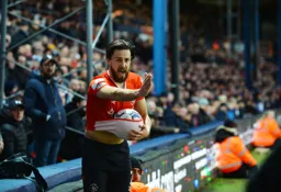 Harry Cornick getting ready to send in a long throw