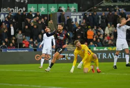 Harry Cornick celebrates scoring his goal