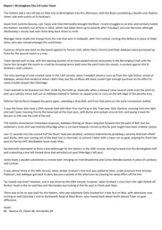 Match Report: Birmingham City vs Luton Town FC (12th Feb 2022)