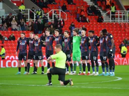 The Hatters line up ahead of kick off