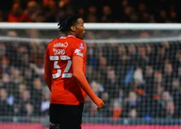 Gabe Osho patrolling the defence