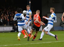 Allan Campbell works it into the box