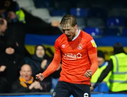 Luke Berry celebrates scoring
