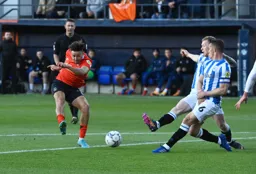 Harry Cornick sends in a shot at goal