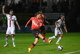 Luke Berry looks to attempt for a late winner