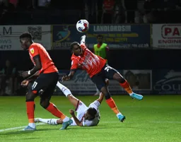 Amari`i Bell takes a tumble