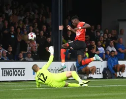 Elijah Adebayo is foiled by Ben Amos