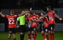 Town are not happy with the referee