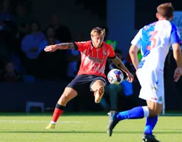 Luke Freeman his the ball on the volley