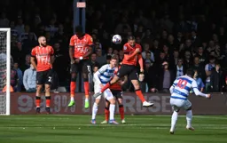 The defensive wall facing Ilias Chair`s free kick appears to separate