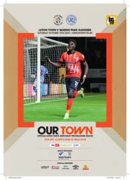 Programme: Luton Town FC vs Queens Park Rangers (15th Oct 2022)