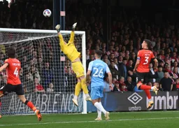 Dan Potts header is just too high