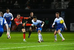 Cauley Woodrow fires in a shot as the Town search for a winning goal